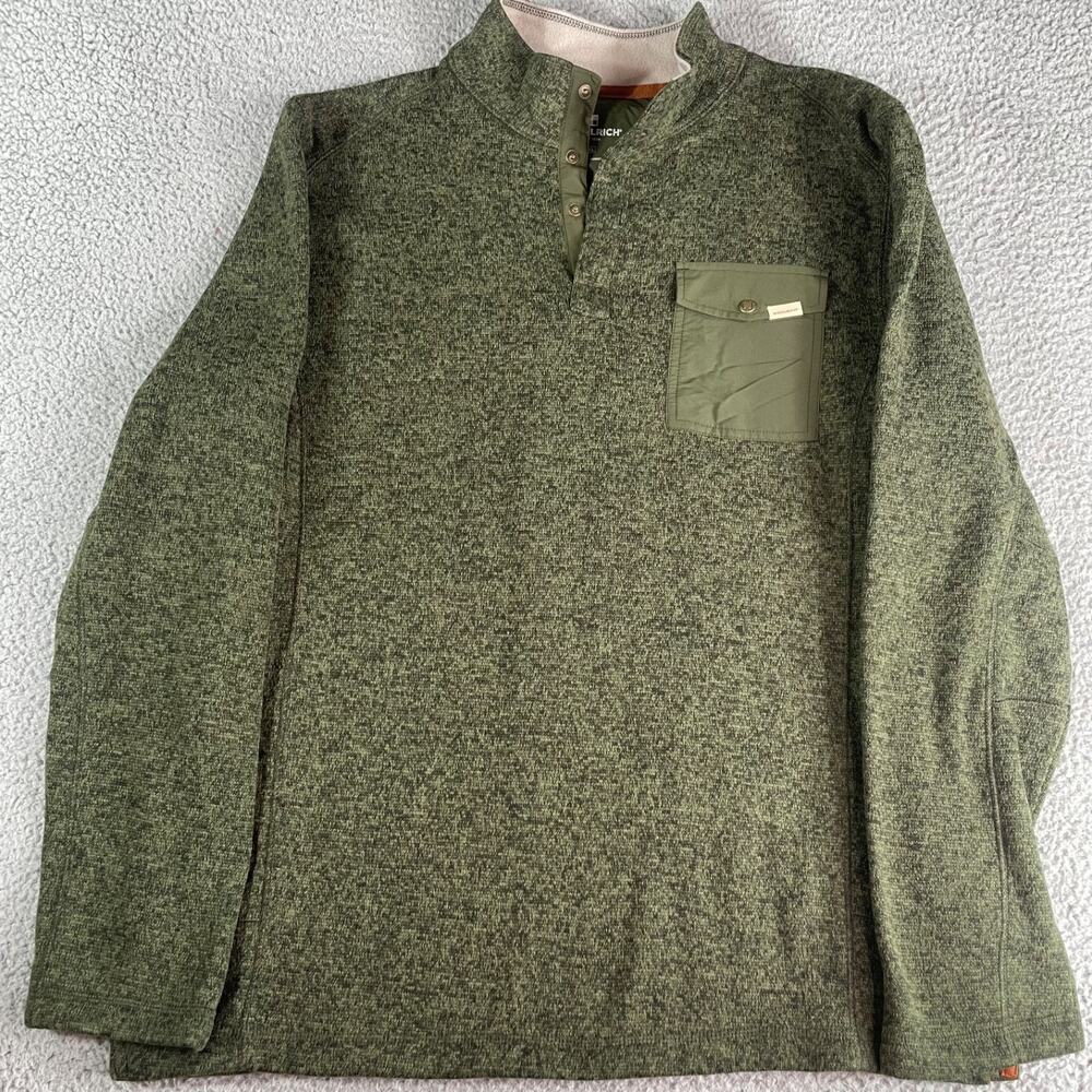 Woolrich 1/4 Snap Pullover Outdoor Hiking Better Sweater Men’s XL Front Pocket